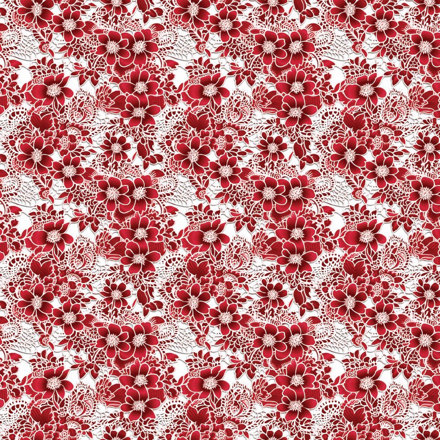 Red Lace Pattern Acrylic Sheets - CMB Pattern Acrylic